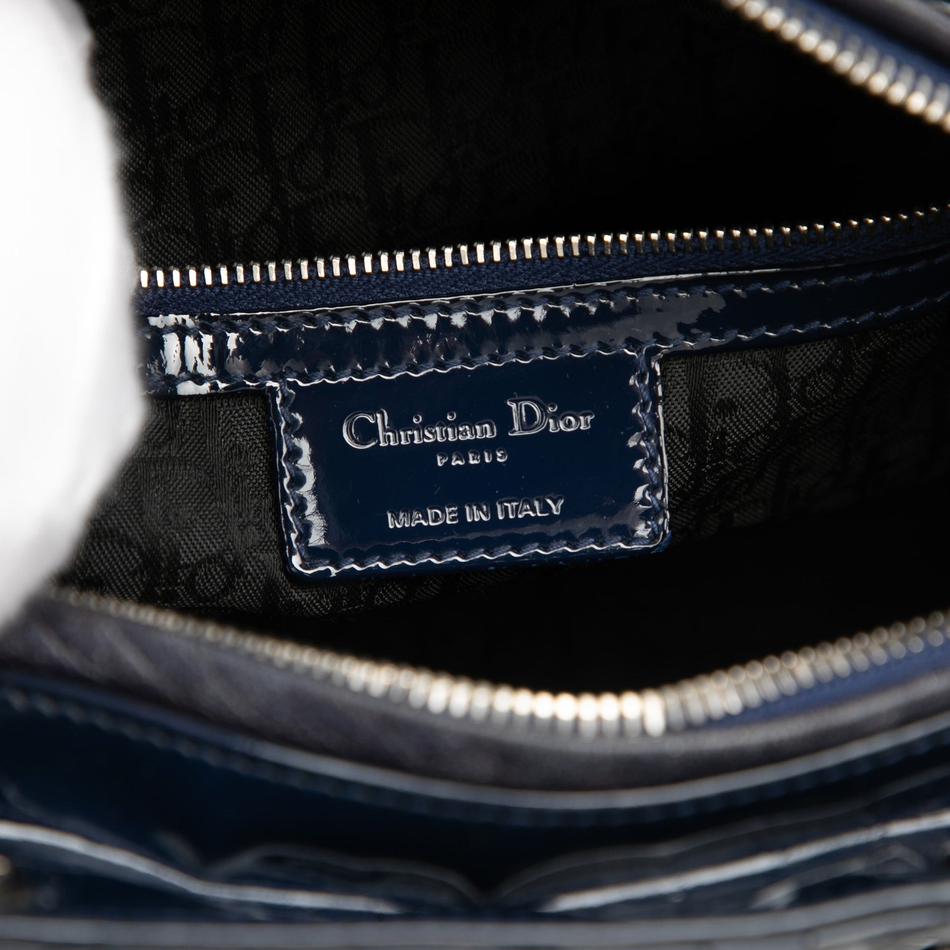 Dior Large Patent Cannage Lady Dior