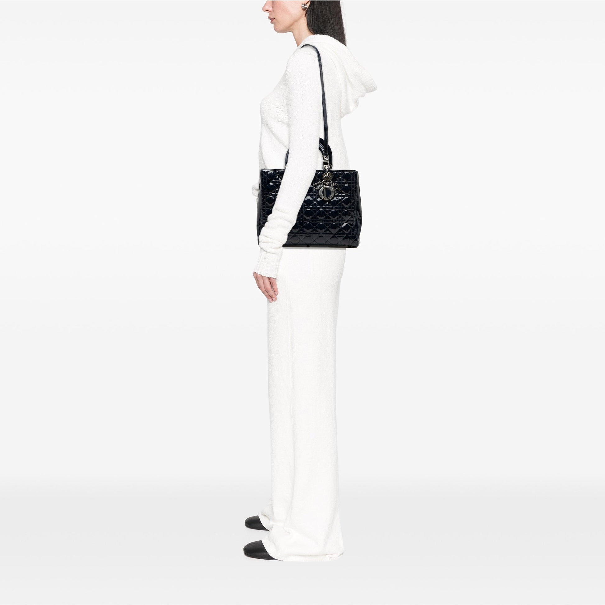 Dior Large Patent Cannage Lady Dior