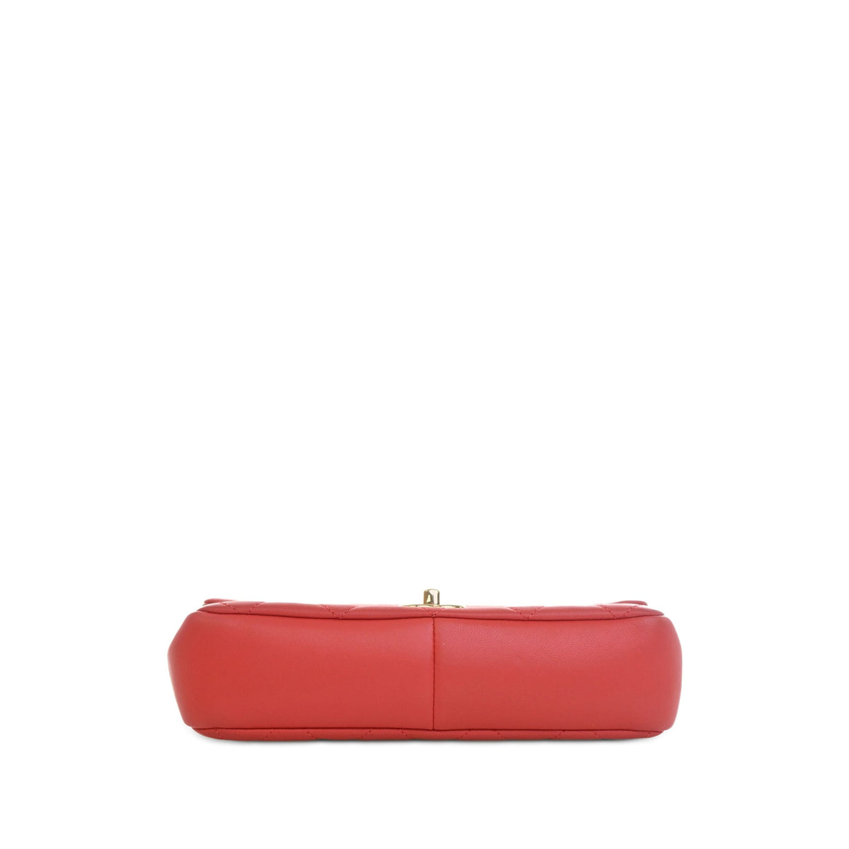 Chanel Small Lambskin Elegant Chain Single Flap — Red