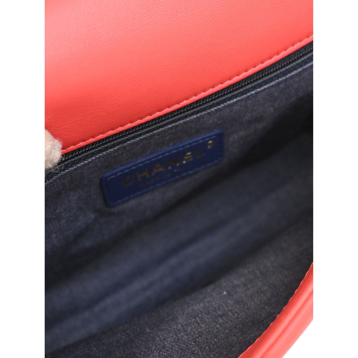 Chanel Small Lambskin Elegant Chain Single Flap — Red