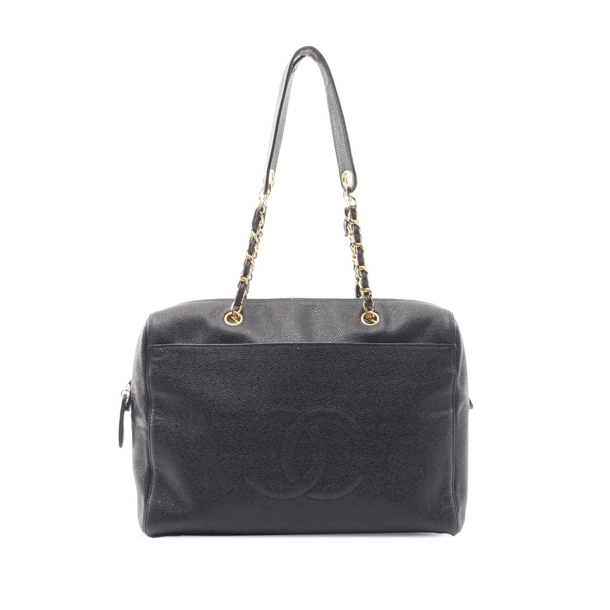 Chanel Caviar CC Tote — Black