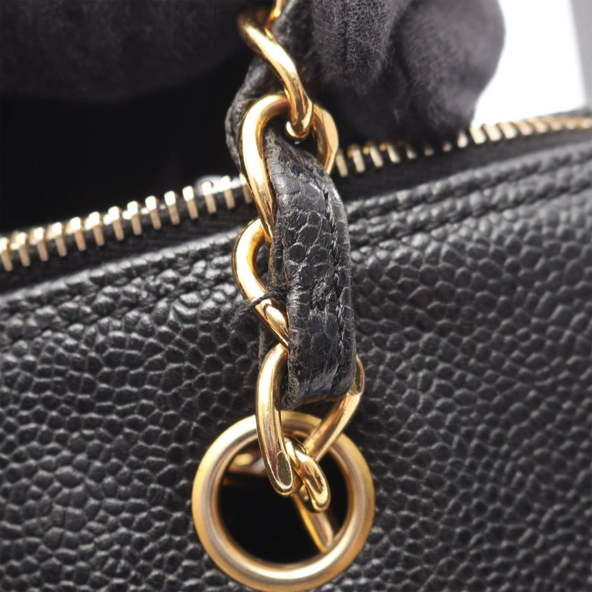 Chanel Caviar CC Tote — Black