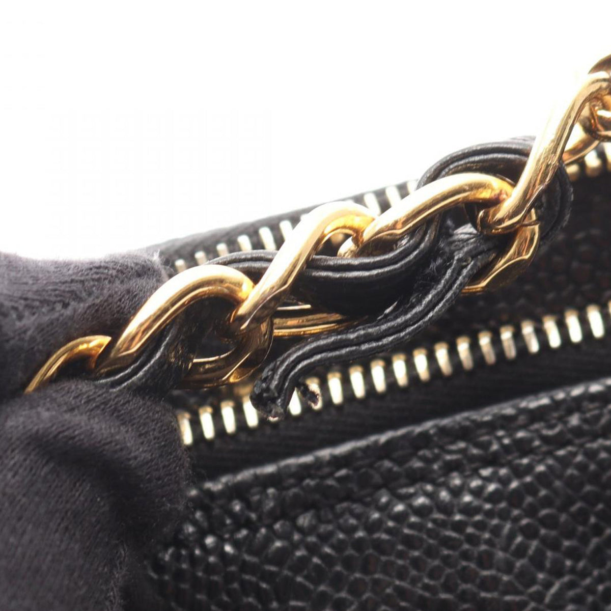 Chanel Caviar CC Tote — Black