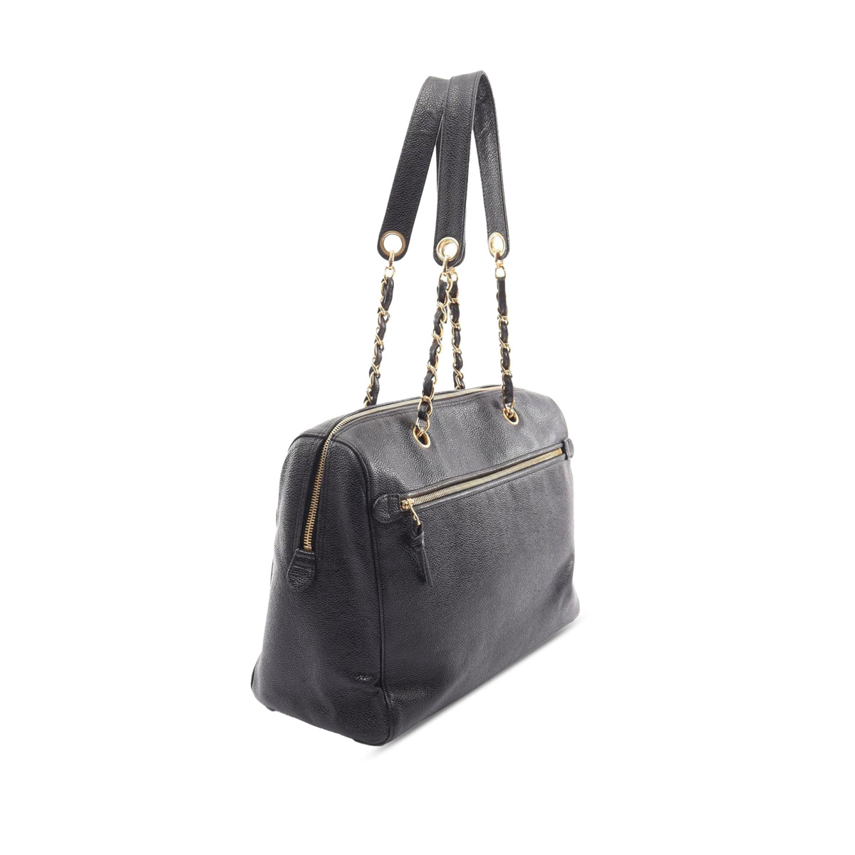 Chanel Caviar CC Tote — Black