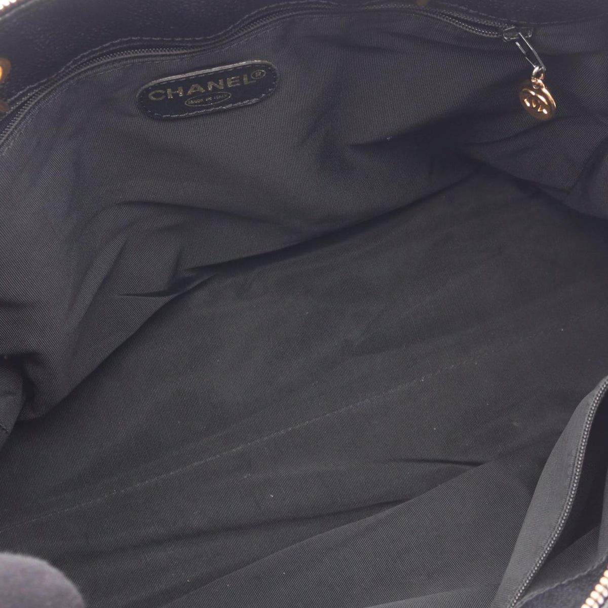 Chanel Caviar CC Tote — Black