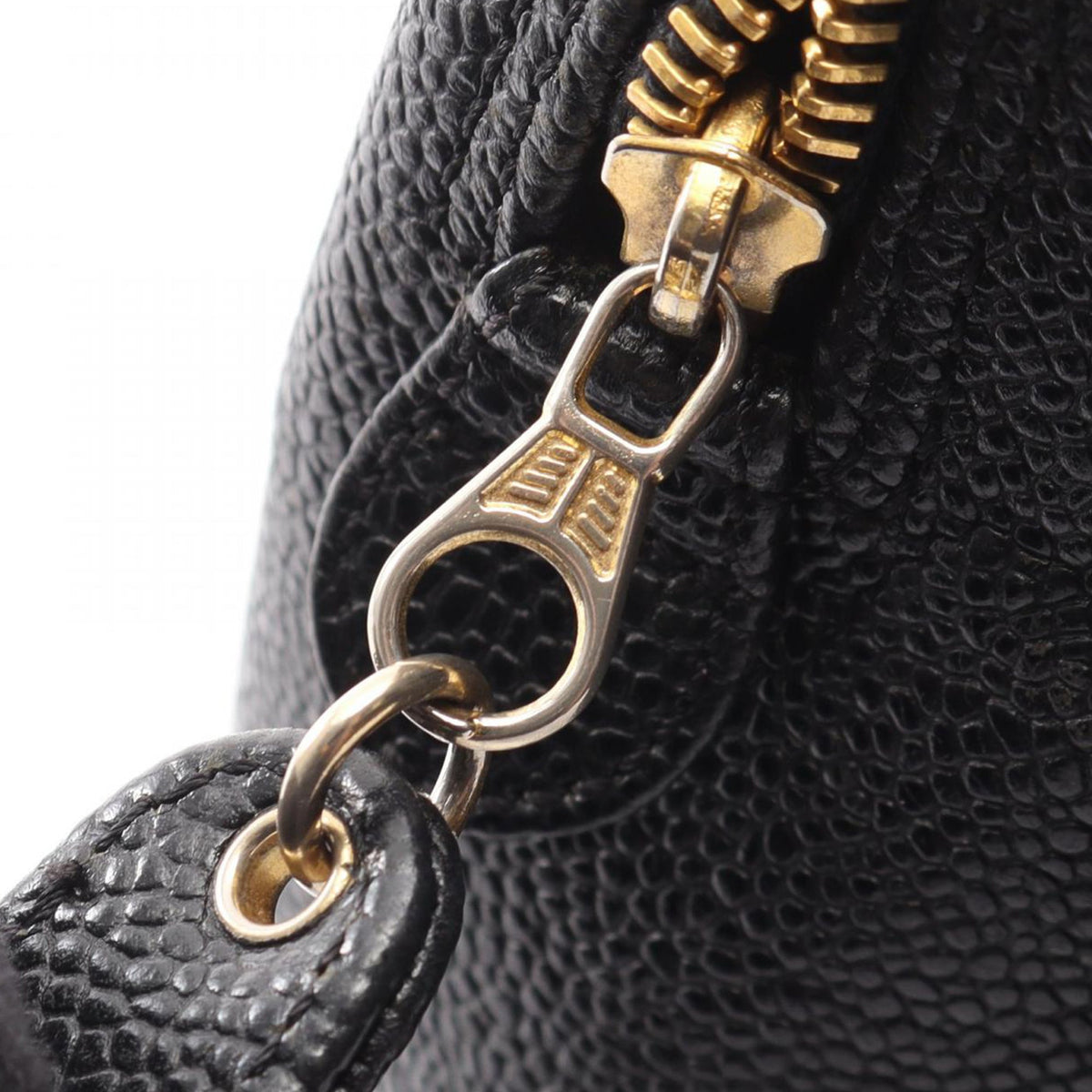 Chanel Caviar CC Tote — Black