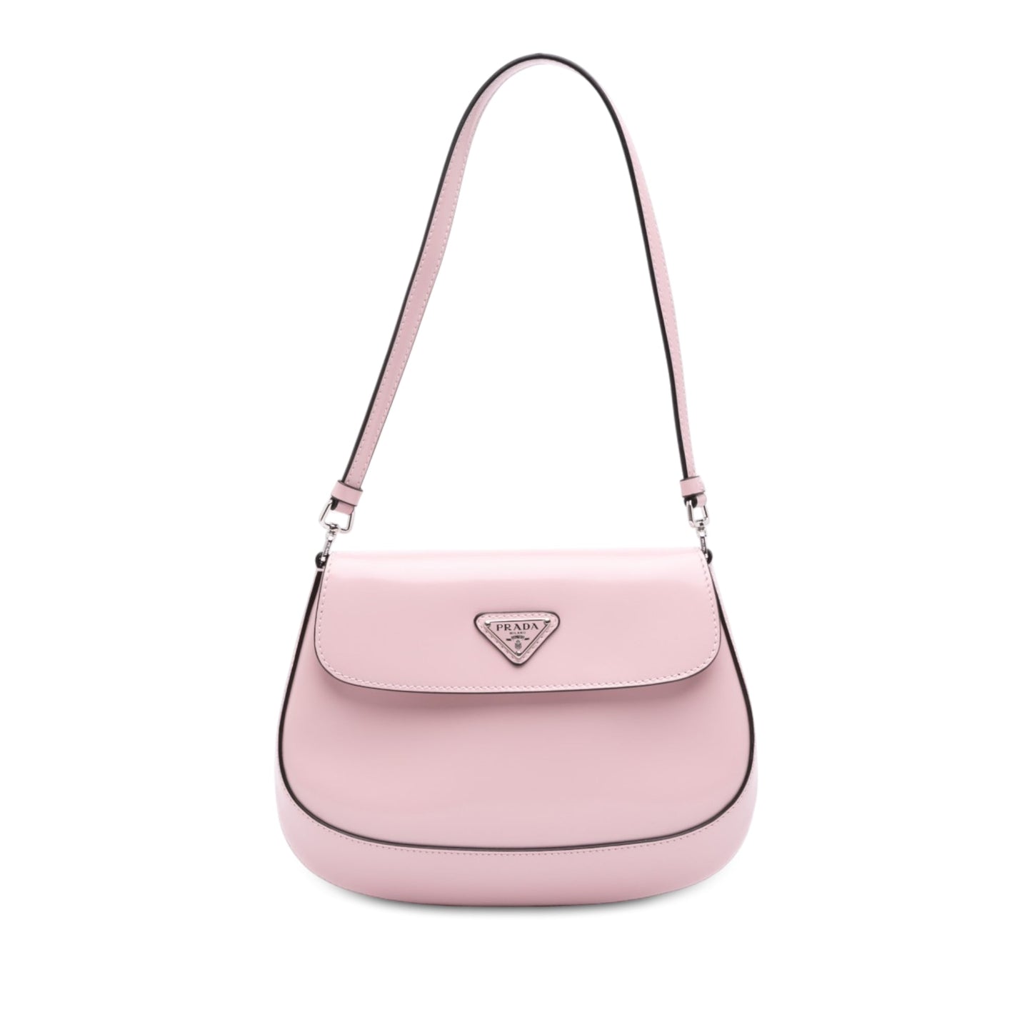 Prada Spazzolato Leather Cleo Flap Shoulder Bag