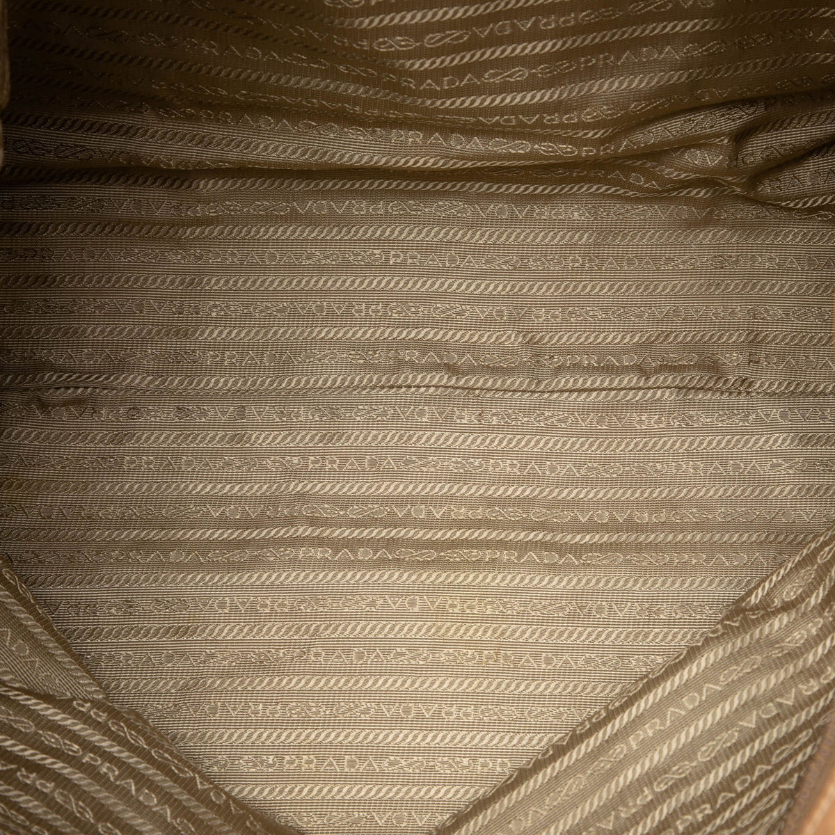 Prada Vitello Daino Shopper Tote — Brown