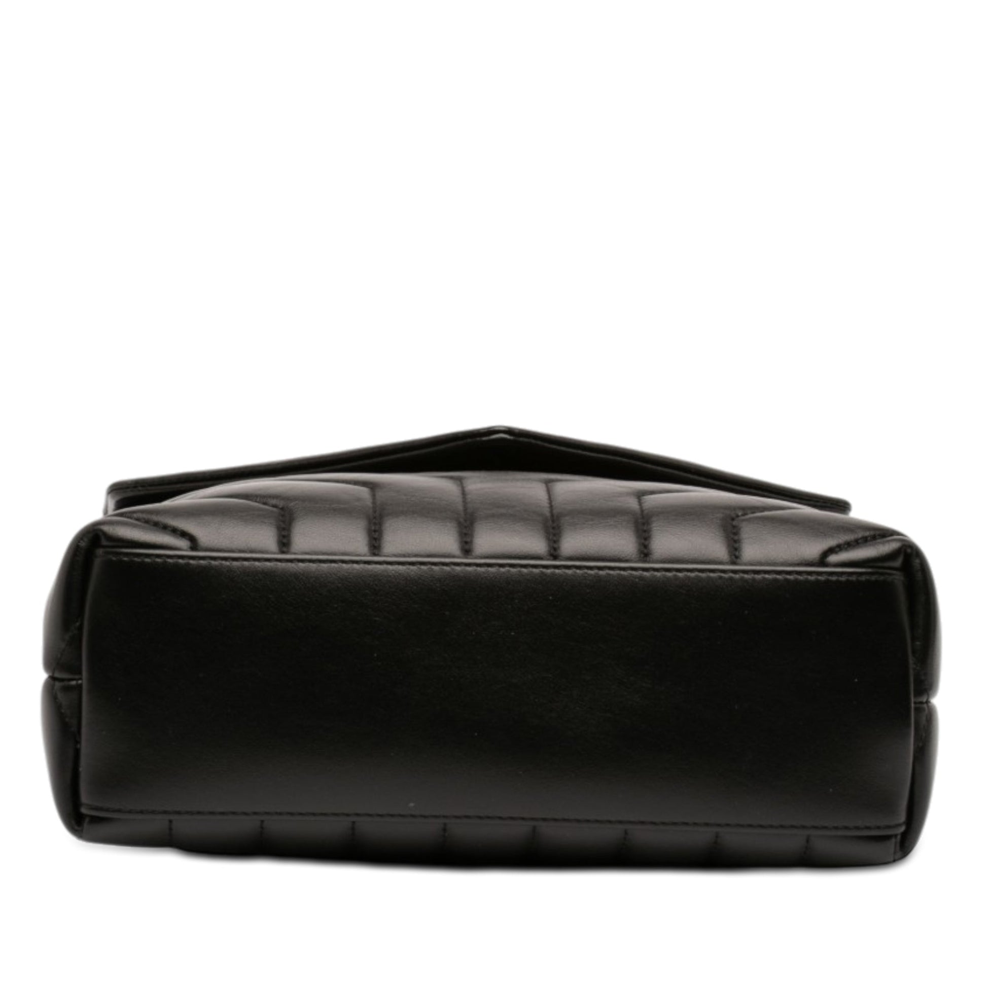 Saint Laurent Small Matelasse Calfskin Monogram Monochrome LouLou Shoulder Bag