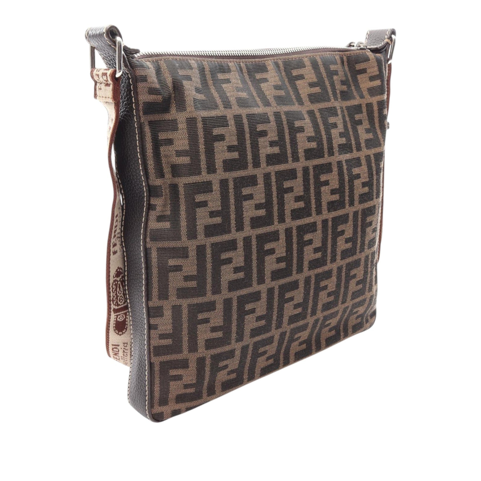 Fendi Zucca Canvas Selleria Crossbody