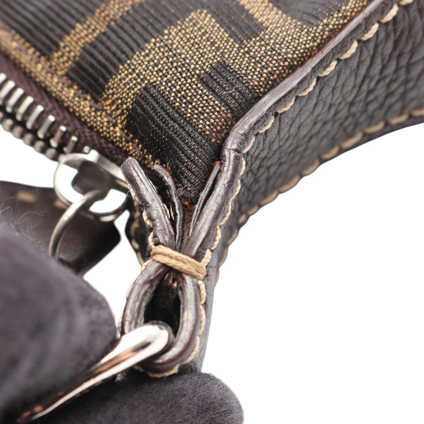 Fendi Zucca Canvas Selleria Crossbody