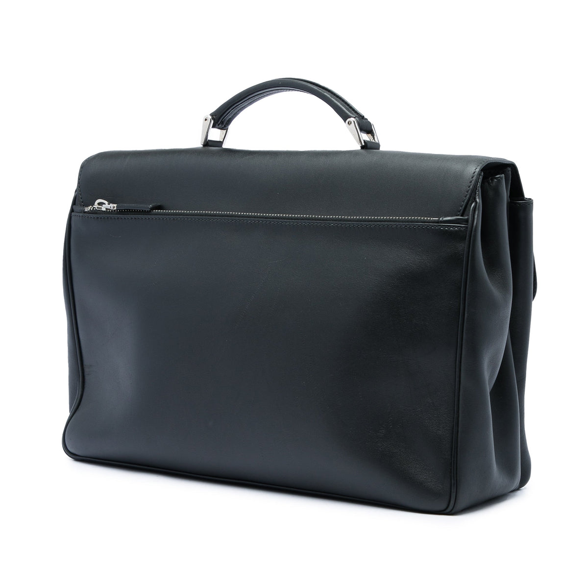 Prada City Calf Double Push Lock Business Bag