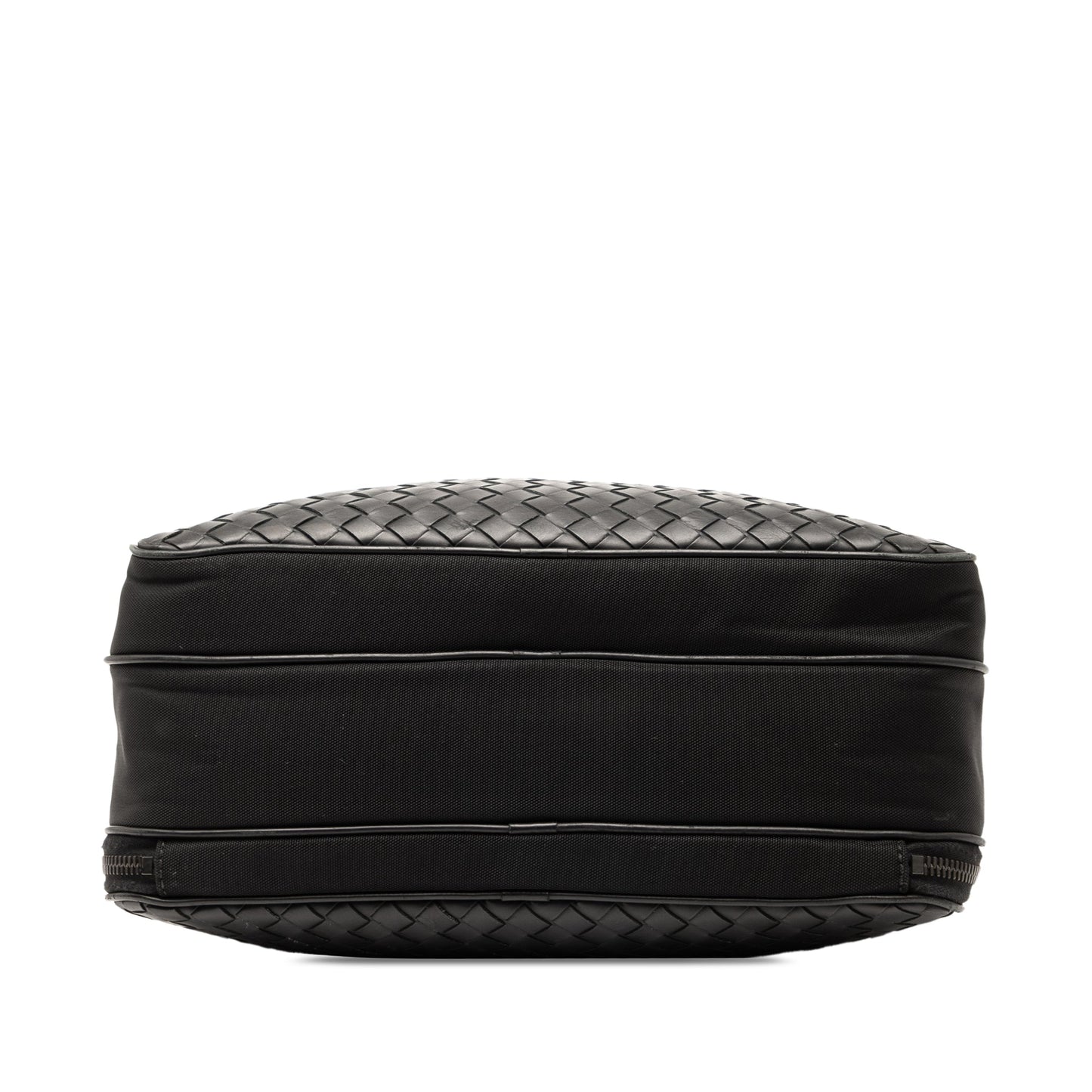 Bottega Veneta Nappa Intrecciato Trimmed Canvas Messenger Bag