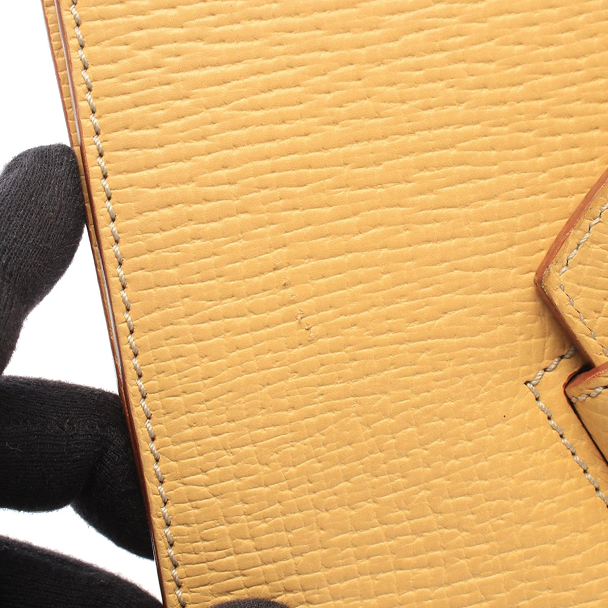 LOEWE Textured Leather Barcelona Top Handle Bag — Yellow