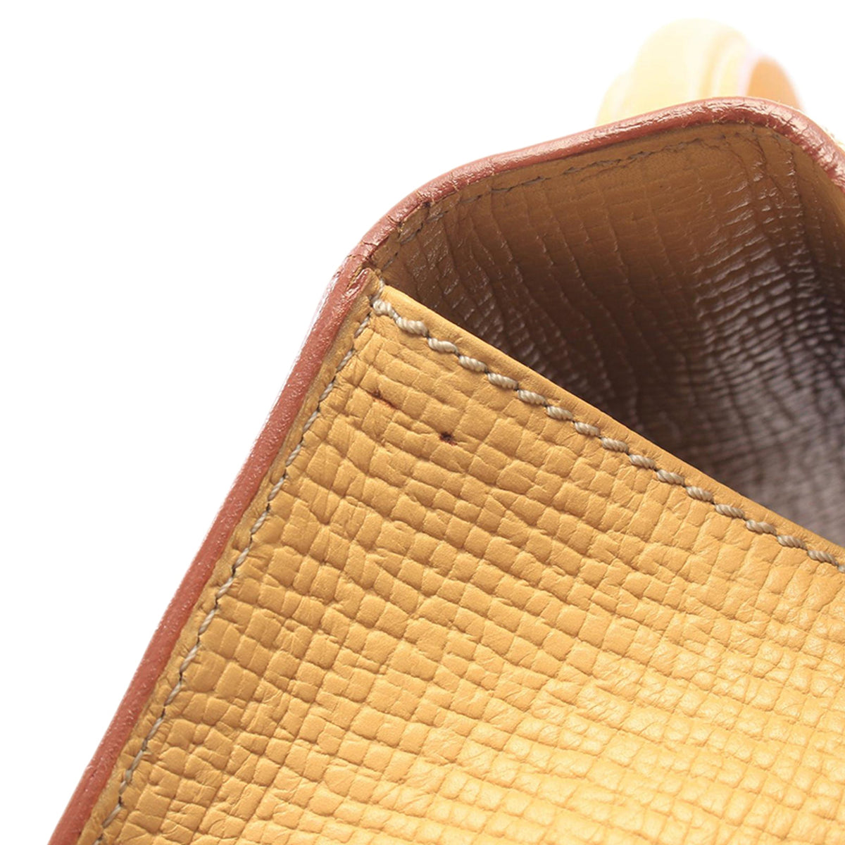 LOEWE Textured Leather Barcelona Top Handle Bag — Yellow