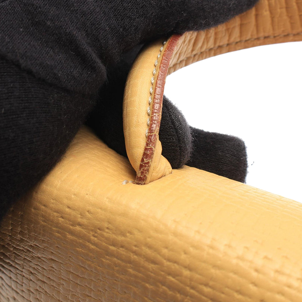 LOEWE Textured Leather Barcelona Top Handle Bag — Yellow