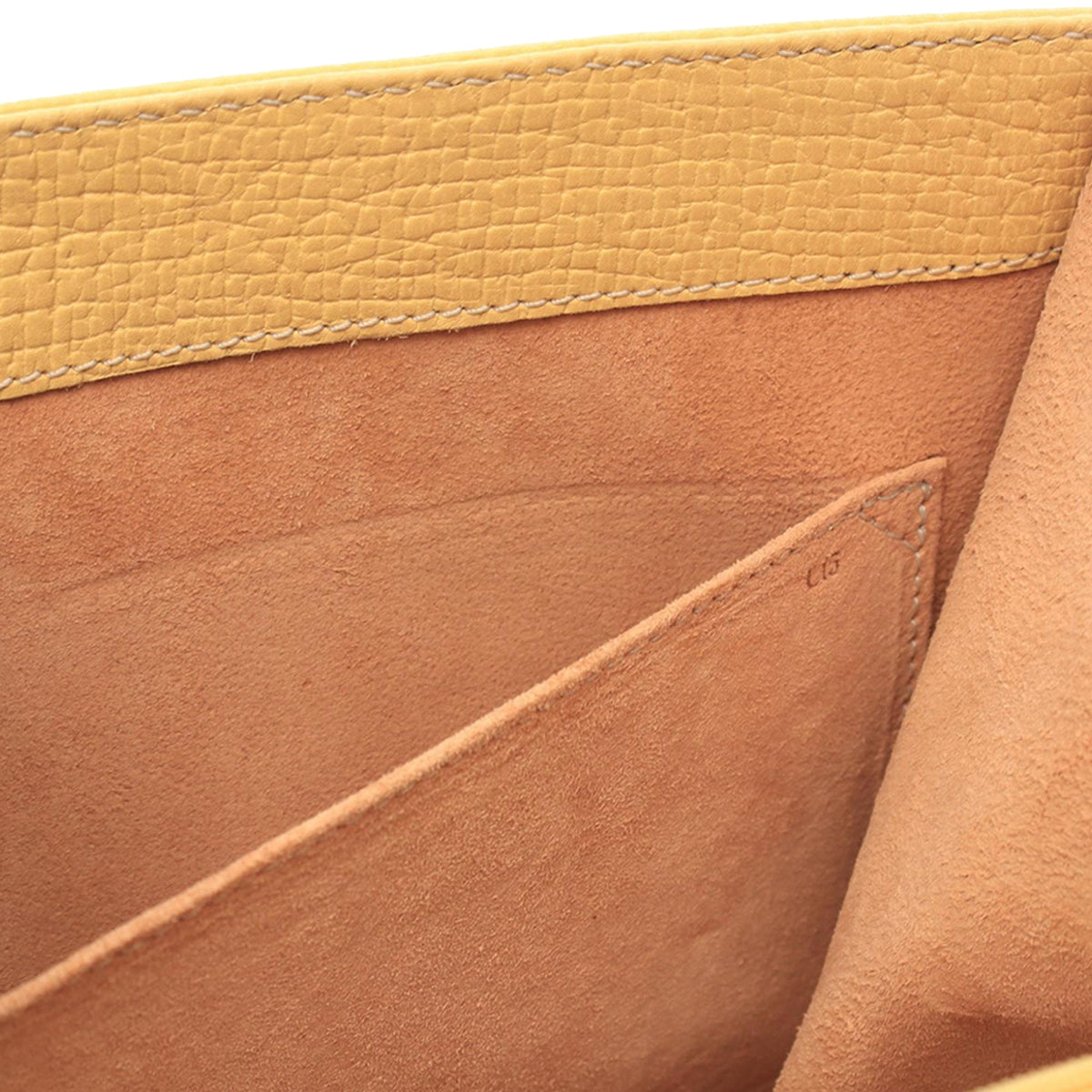LOEWE Textured Leather Barcelona Top Handle Bag — Yellow