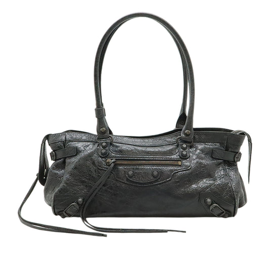 Balenciaga Lambskin Le City East West Shoulder Bag