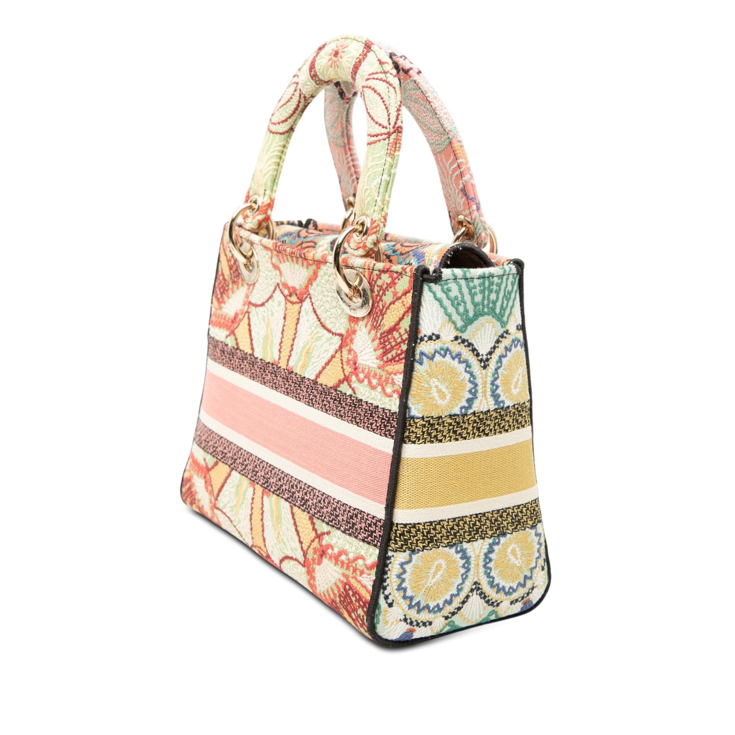 Dior Medium Embroidered Canvas In Lights Lady D Lite