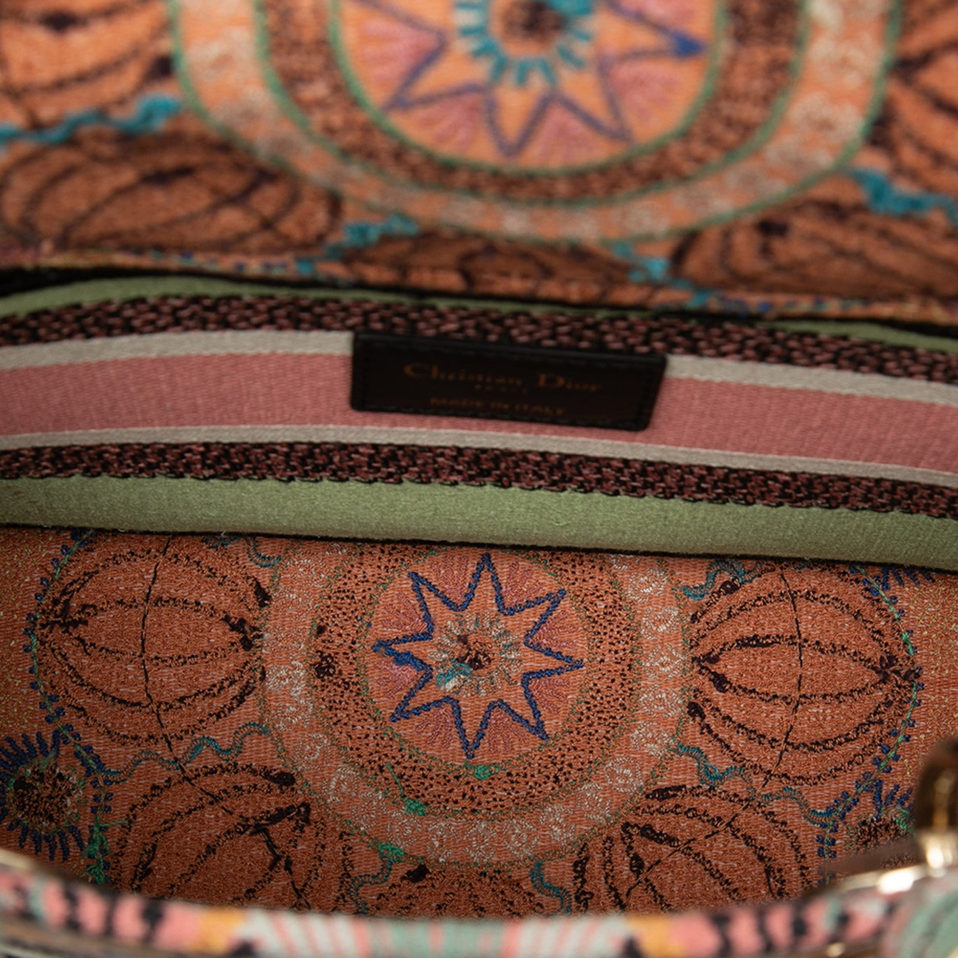 Dior Medium Embroidered Canvas In Lights Lady D Lite