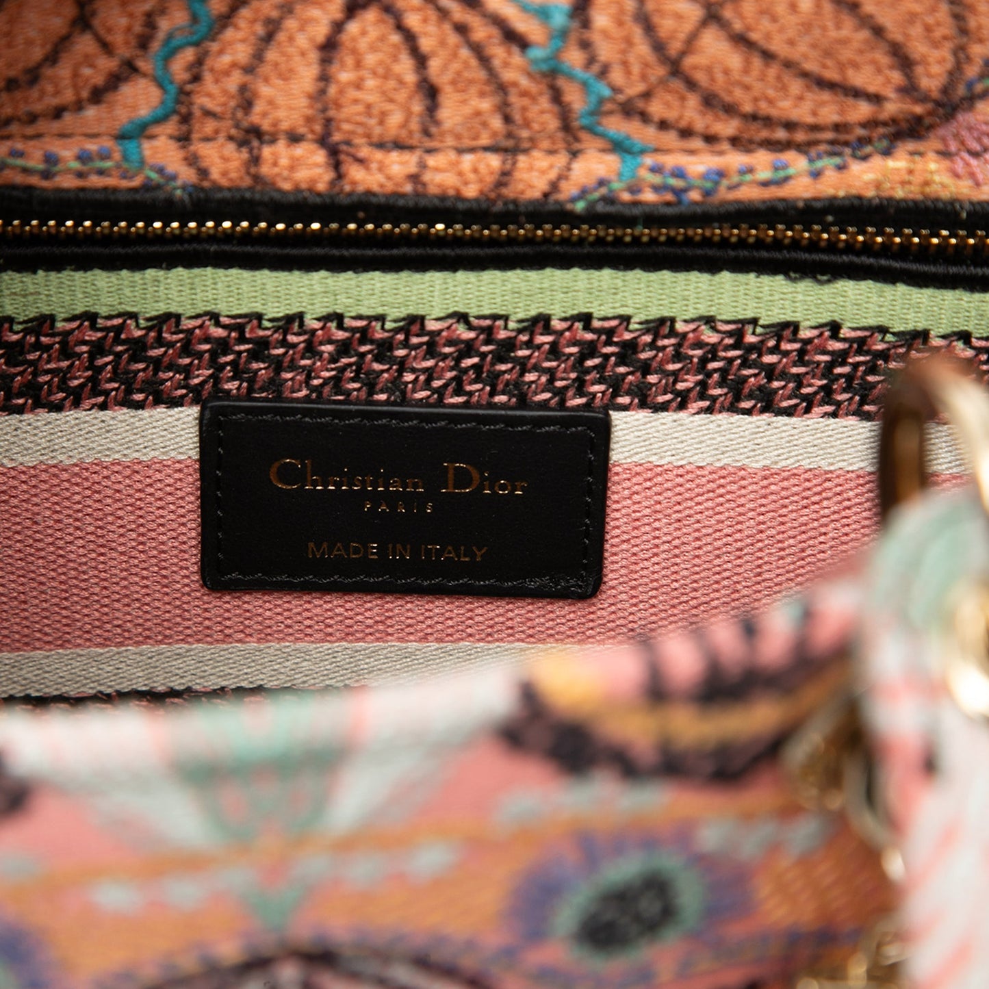 Dior Medium Embroidered Canvas In Lights Lady D Lite