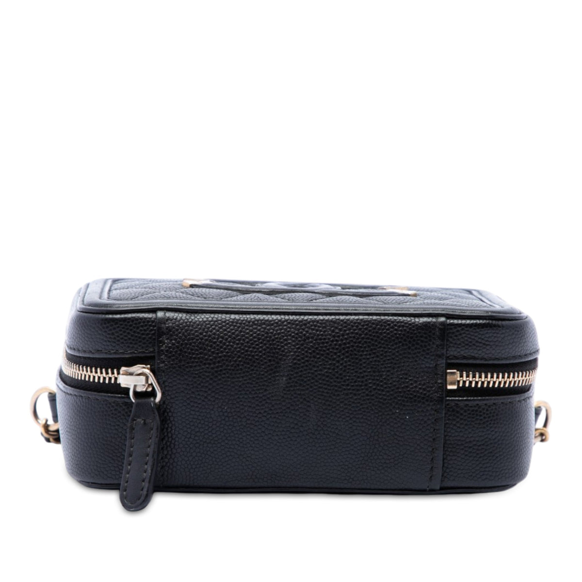 Chanel Caviar CC Filigree Vanity Clutch with Chain