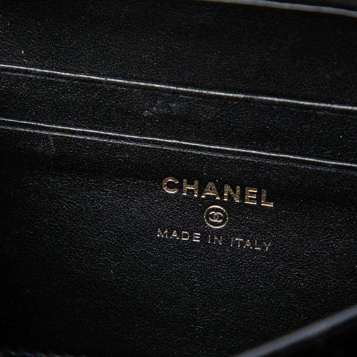 Chanel Caviar CC Filigree Vanity Clutch with Chain