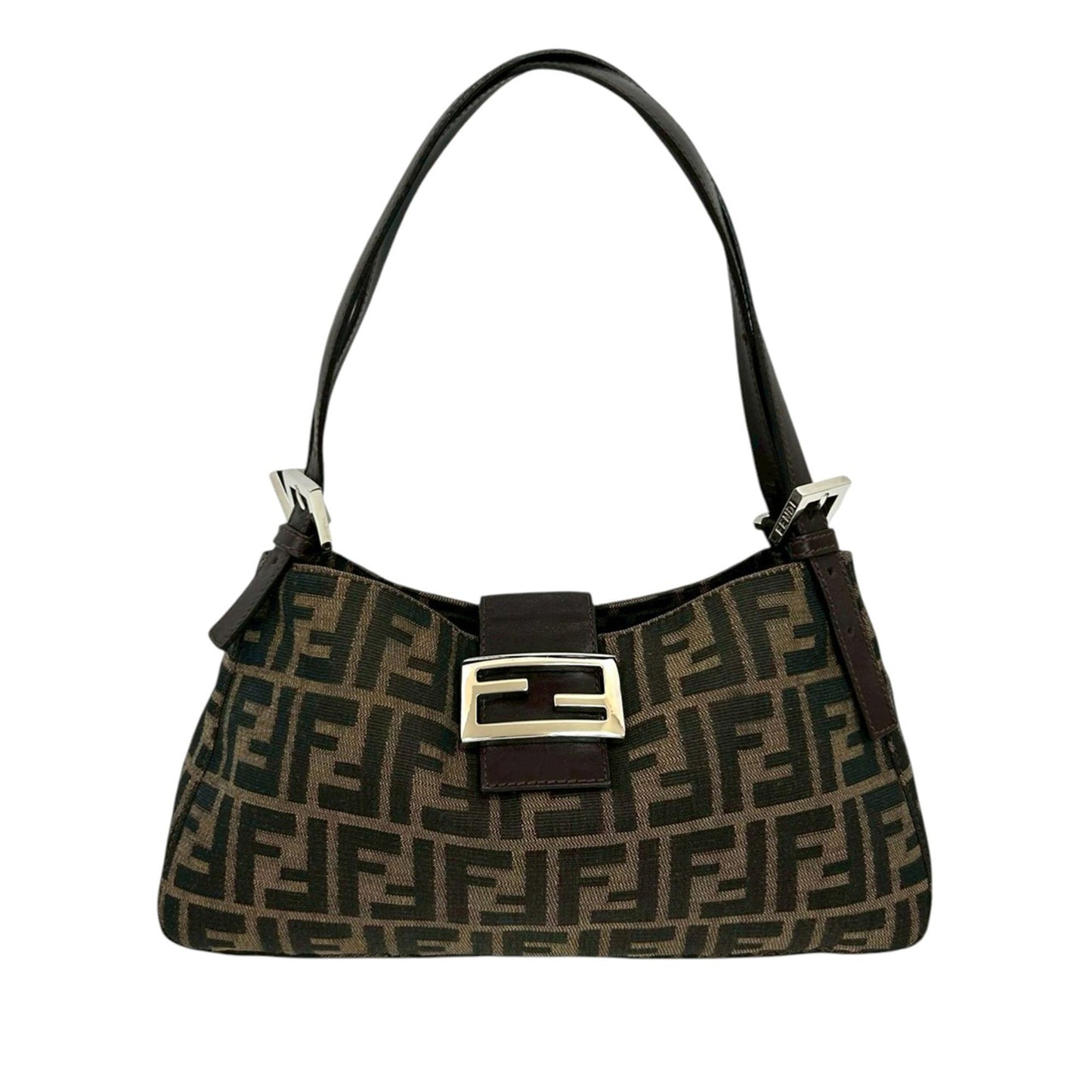 Fendi Zucca Canvas Shoulder Bag