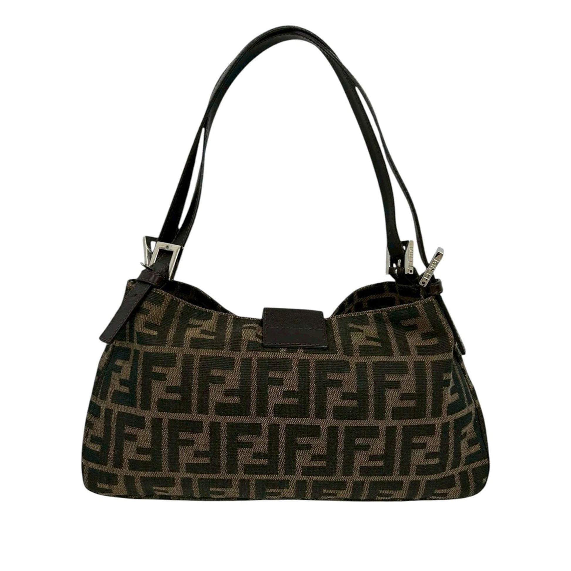 Fendi Zucca Canvas Shoulder Bag