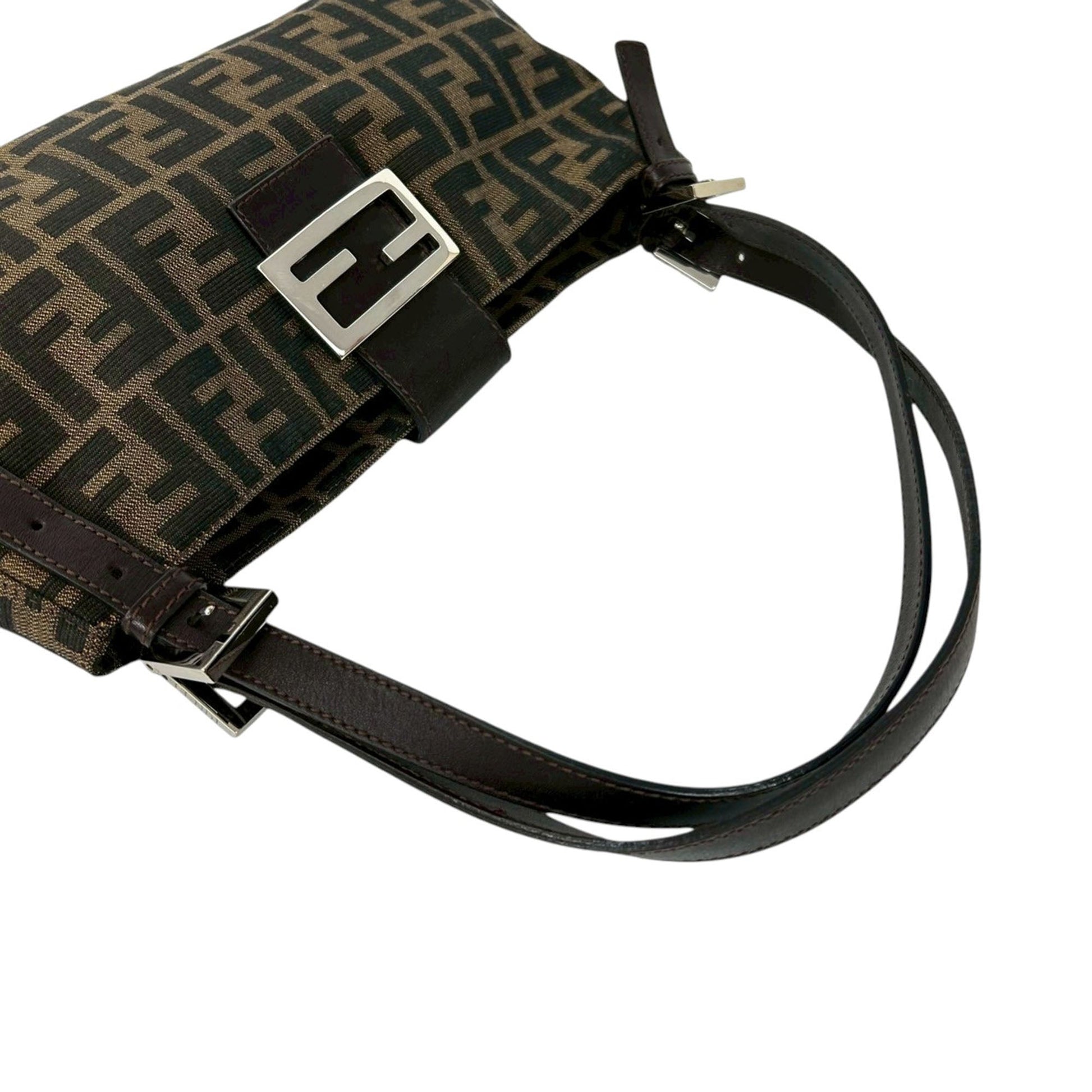 Fendi Zucca Canvas Shoulder Bag