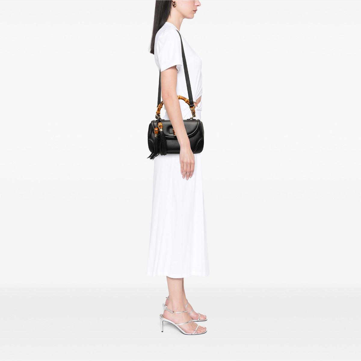Gucci Medium Calfskin New Bamboo Satchel
