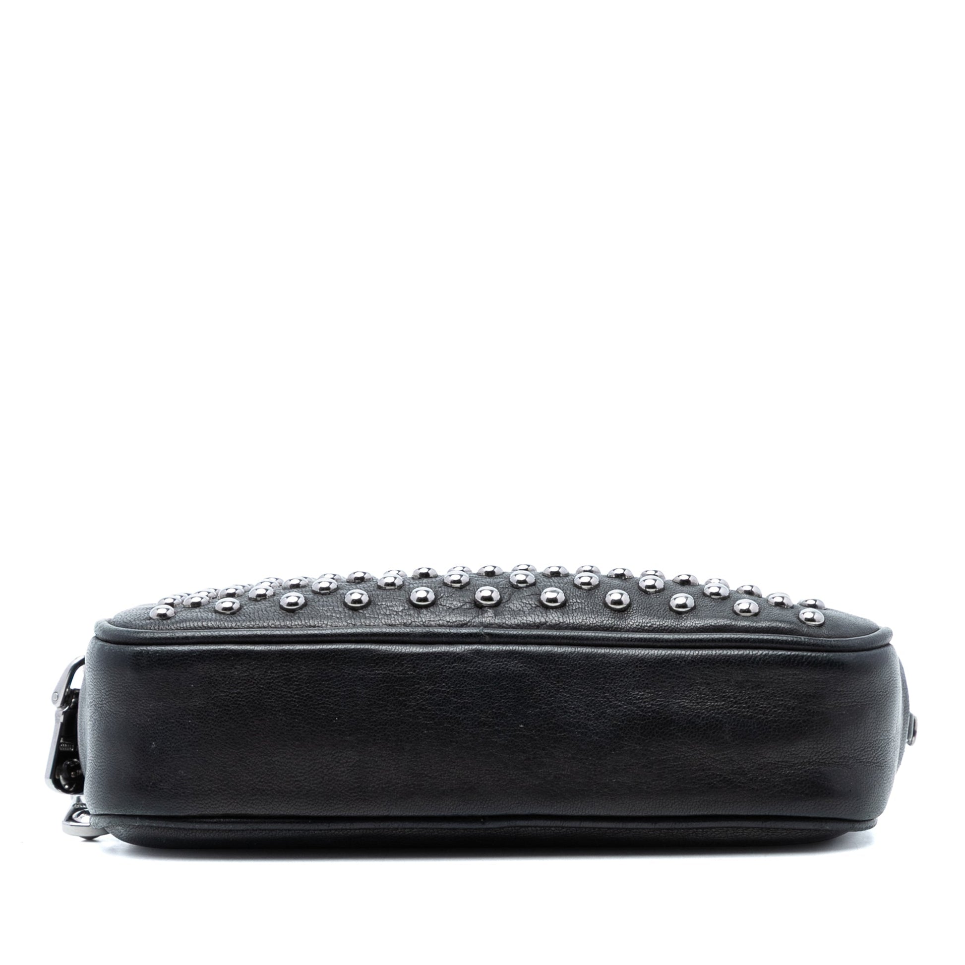 Miu Miu Studded Leather Double Zip Crossbody