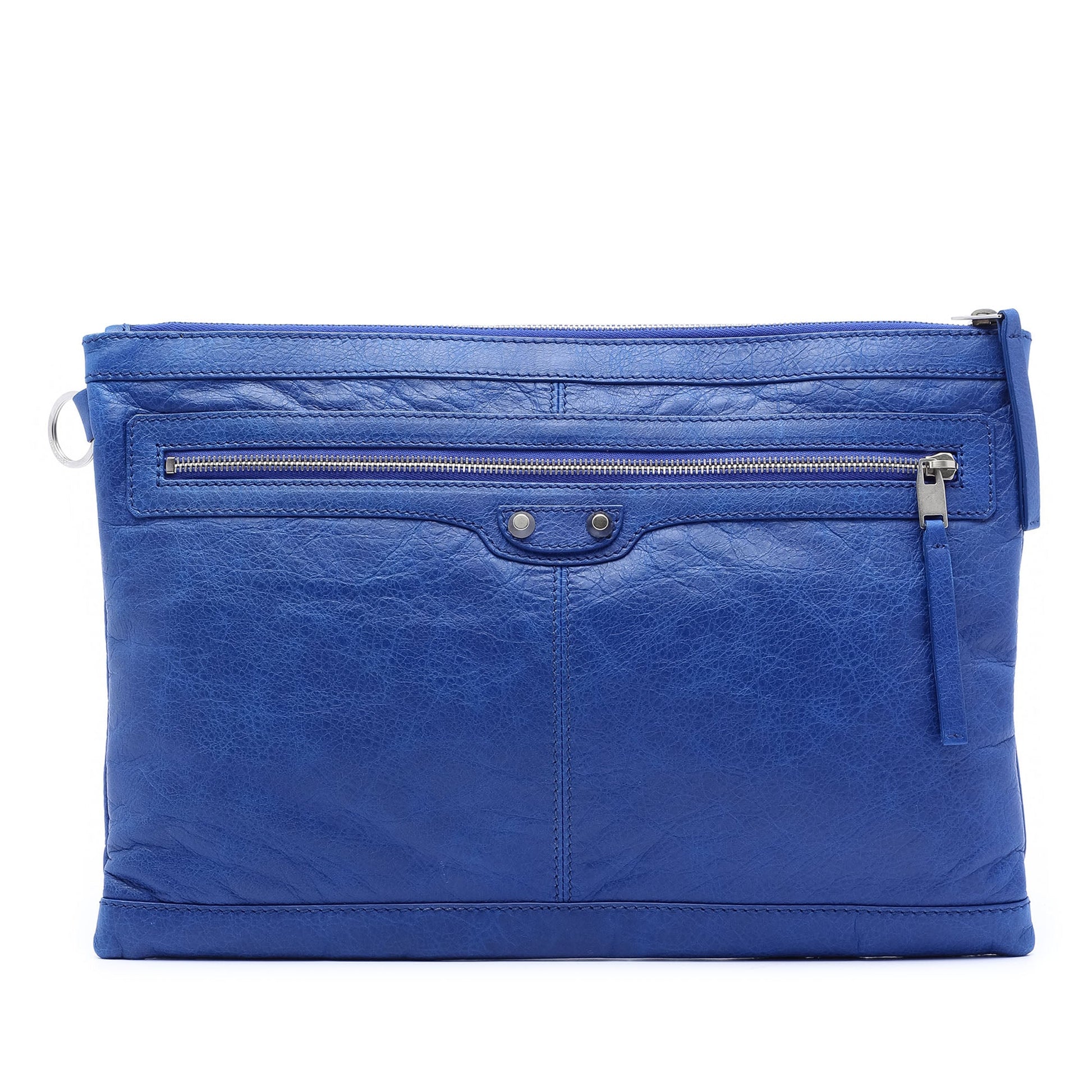 Balenciaga Lambskin Motocross Classic Clip L Clutch
