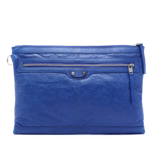 Balenciaga Lambskin Motocross Classic Clip L Clutch