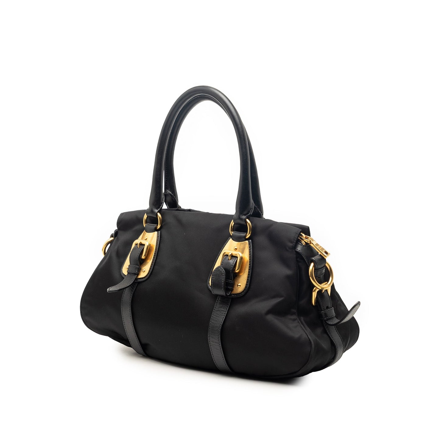 Soft Calf Trimmed Tessuto Satchel