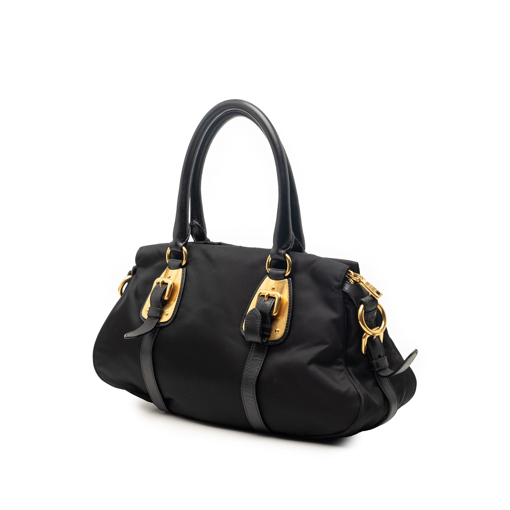 Soft Calf Trimmed Tessuto Satchel