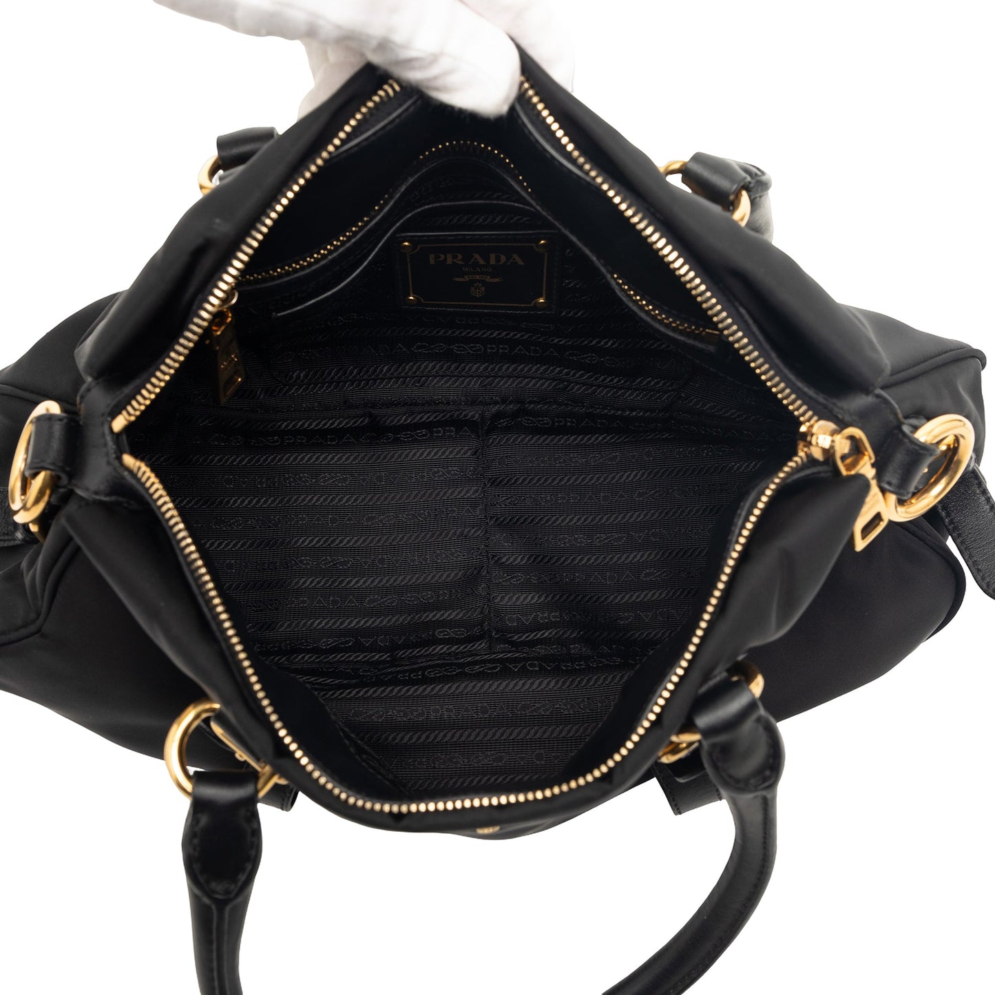 Soft Calf Trimmed Tessuto Satchel