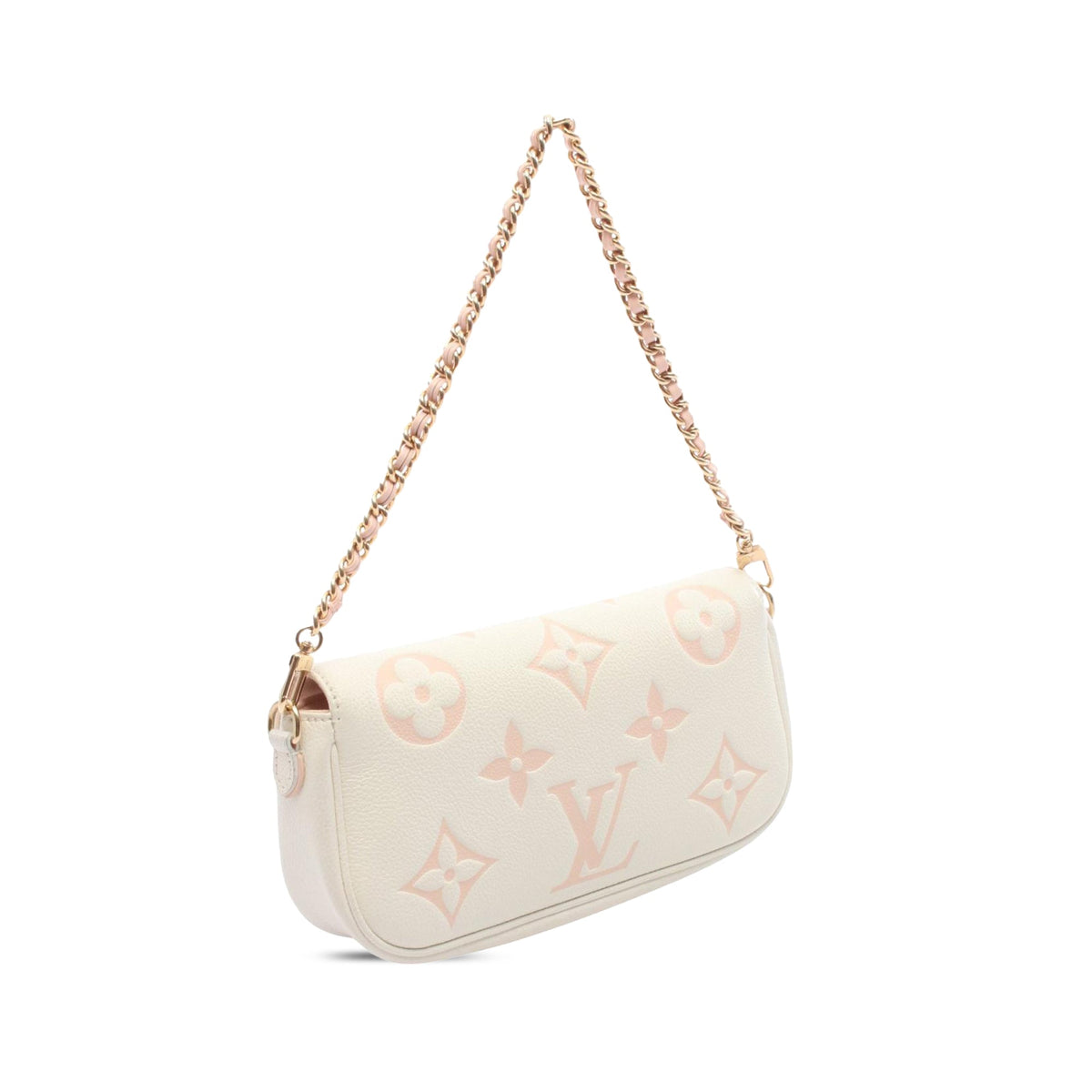 Louis Vuitton Monogram Empreinte Giant Ivy Wallet on Chain — White