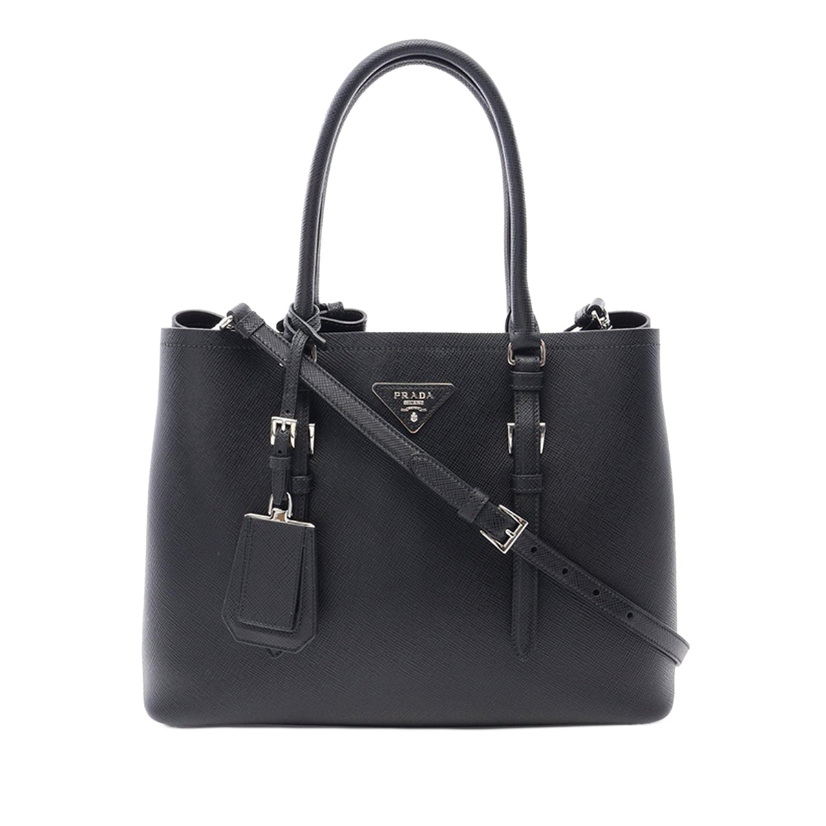 Prada Medium Saffiano Cuir Double Handle Satchel