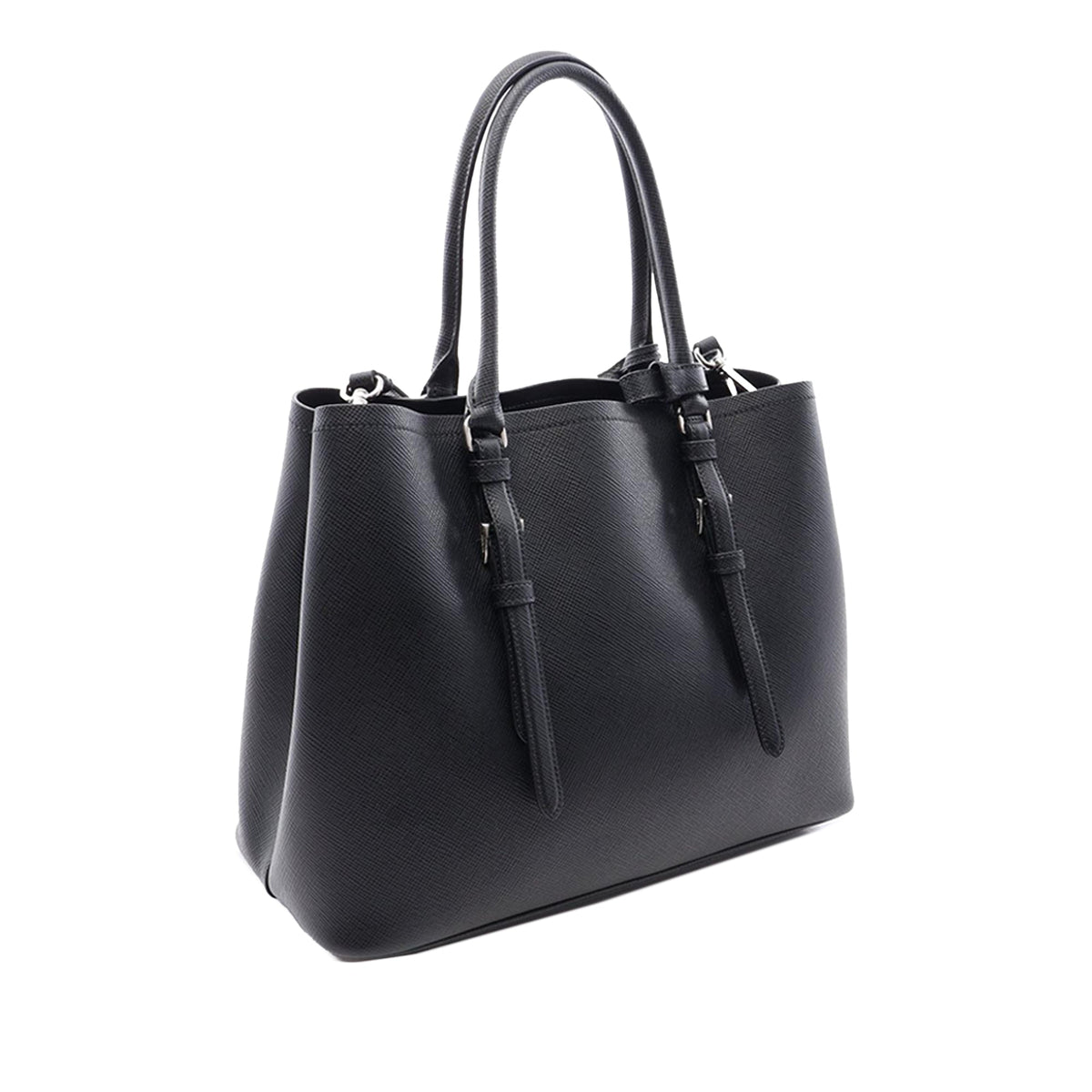 Prada Medium Saffiano Cuir Double Handle Satchel