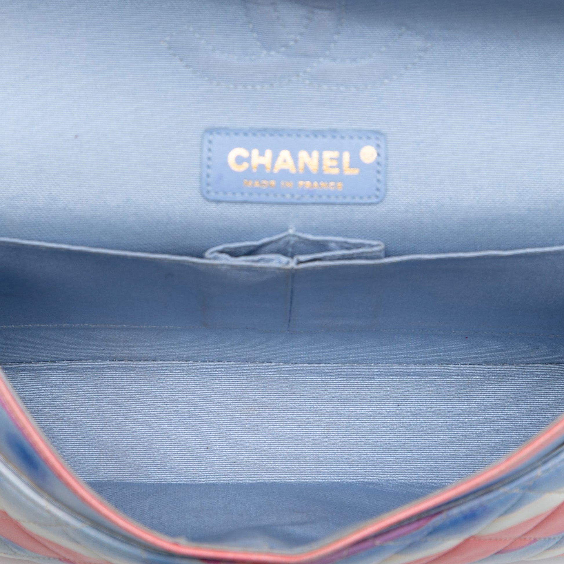 Chanel Medium Classic Printed Lambskin Watercolor Double Flap