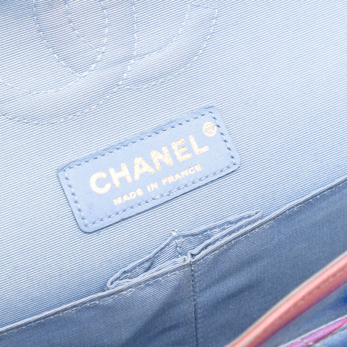 Chanel Medium Classic Printed Lambskin Watercolor Double Flap