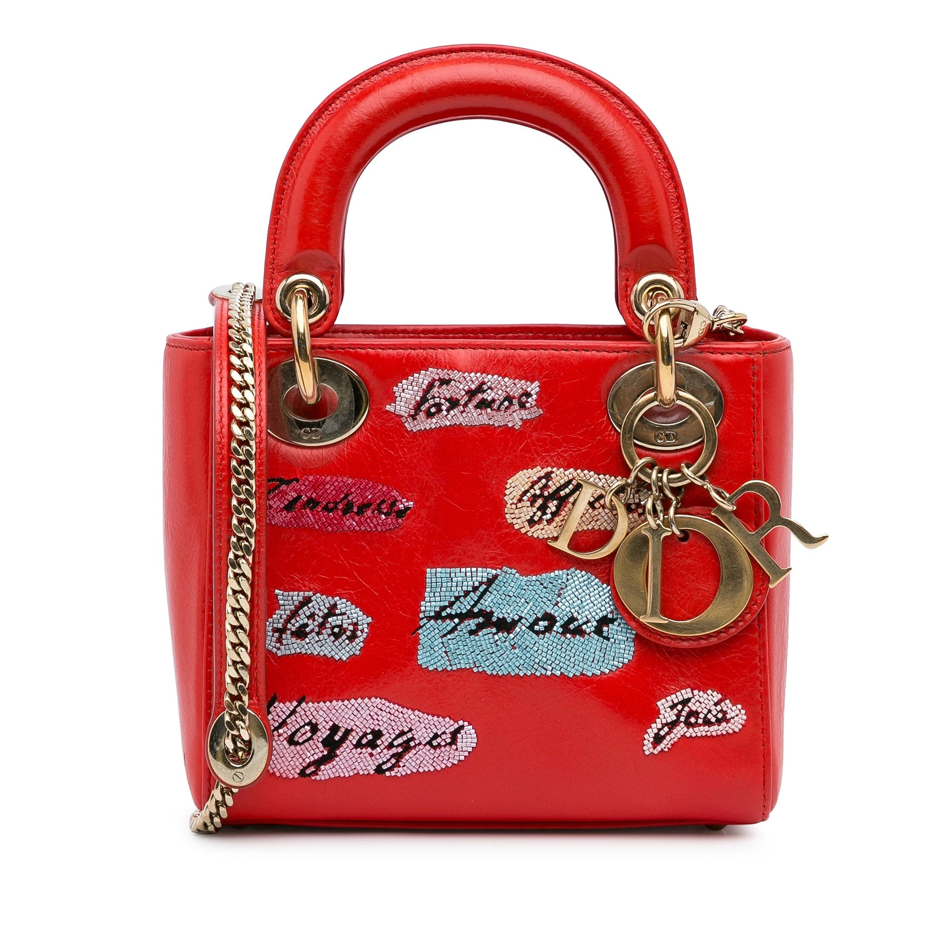 Dior Mini Calfskin Sequin Embellished Lady Dior