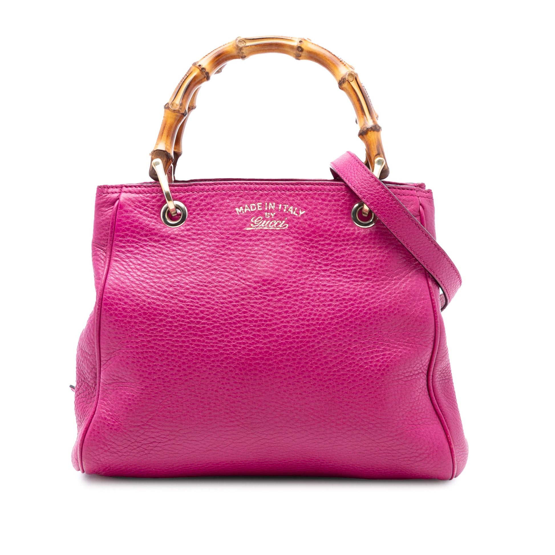 Gucci Small Calfskin Bamboo Shopper Satchel