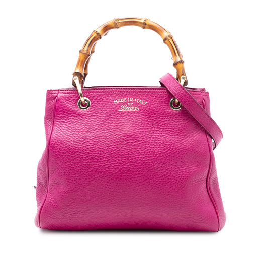 Gucci Small Calfskin Bamboo Shopper Satchel