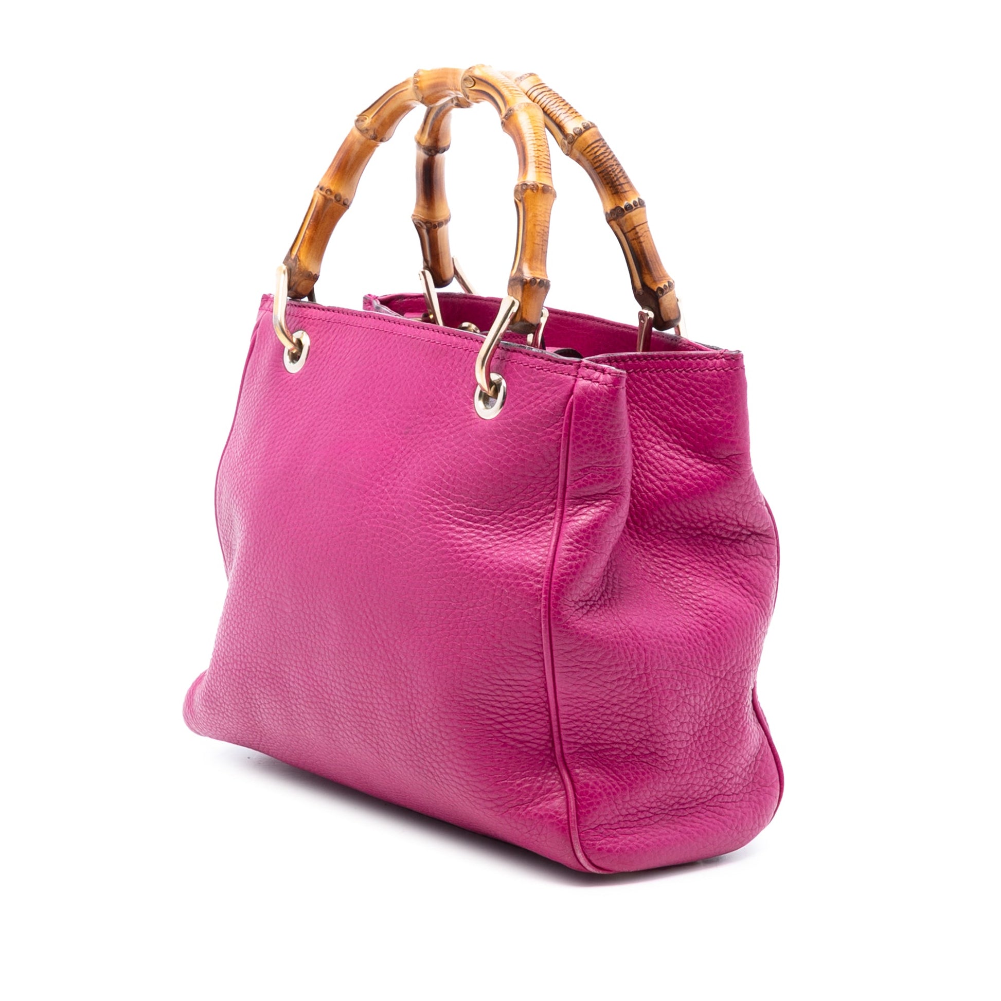 Gucci Small Calfskin Bamboo Shopper Satchel