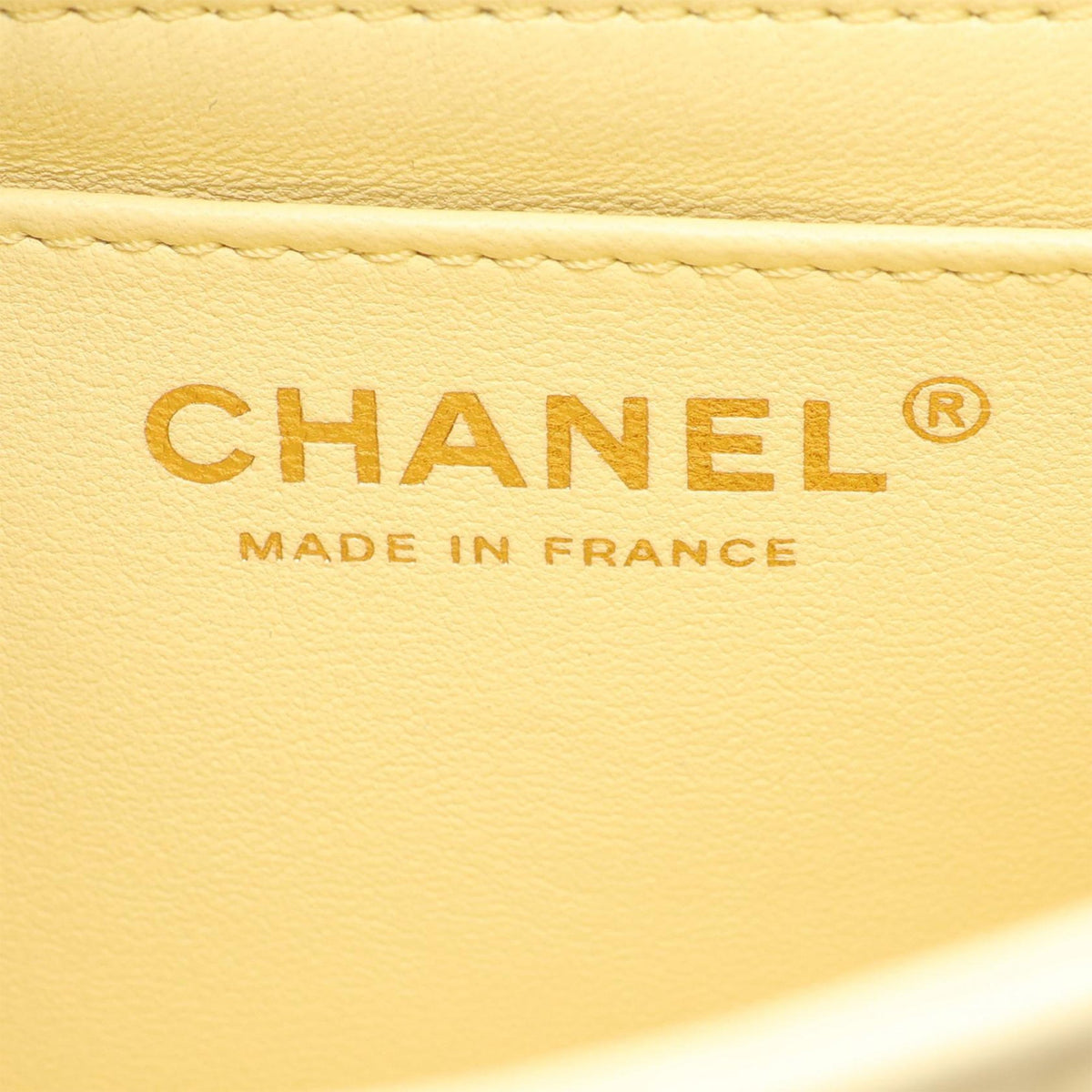 Chanel Mini Square Quilted Lambskin Jewel Single Flap — Yellow