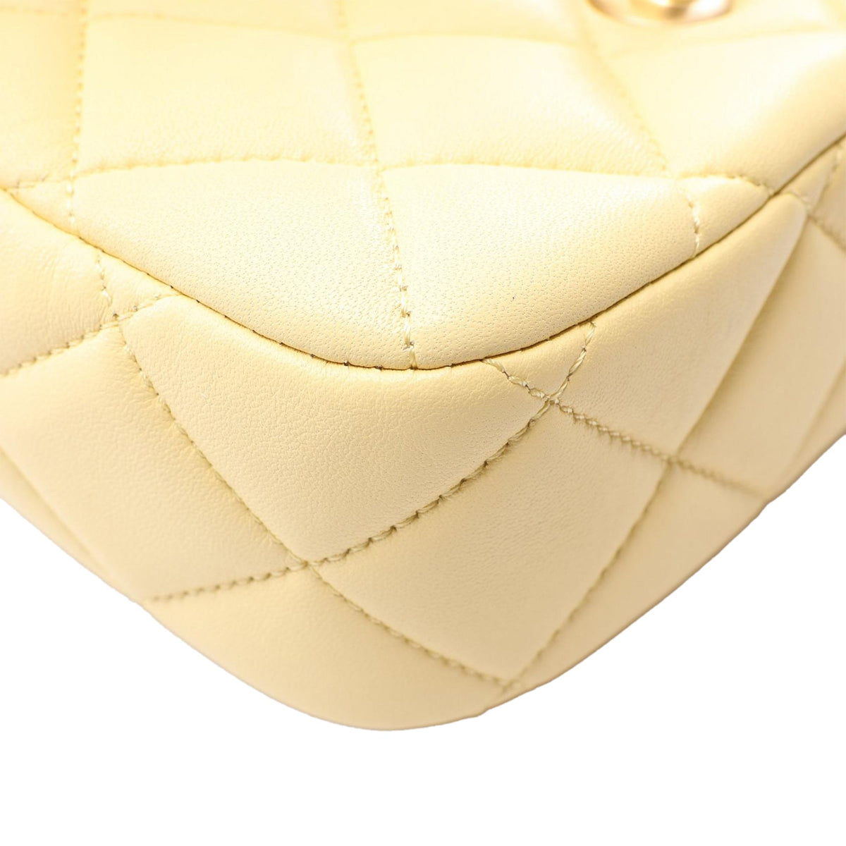 Chanel Mini Square Quilted Lambskin Jewel Single Flap — Yellow