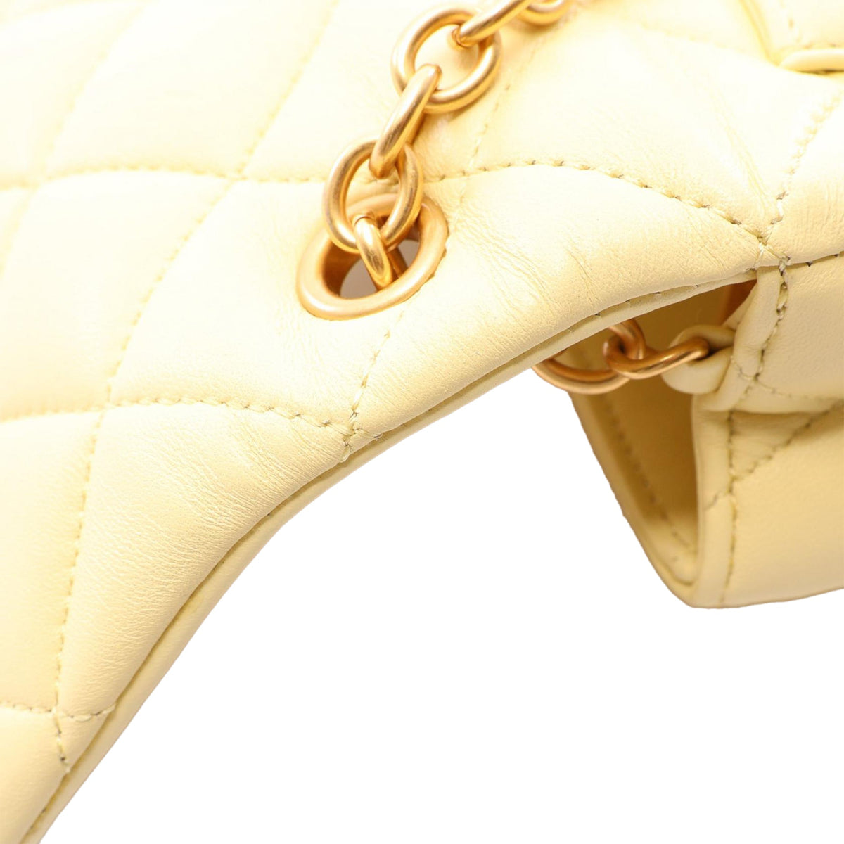 Chanel Mini Square Quilted Lambskin Jewel Single Flap — Yellow