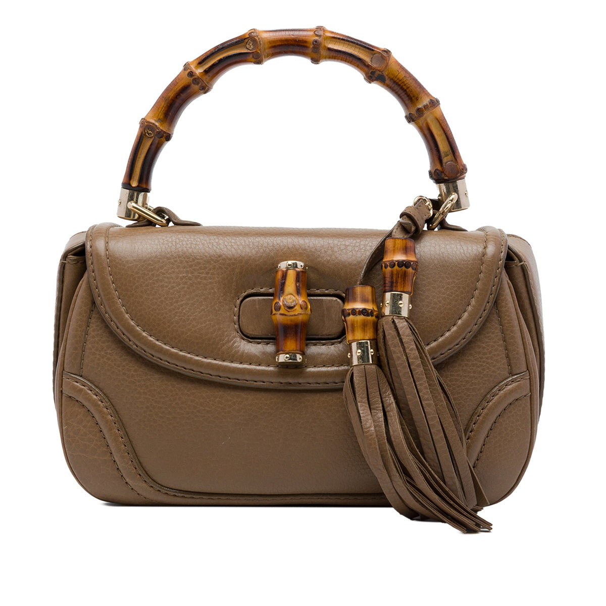 Gucci Medium Calfskin New Bamboo Satchel